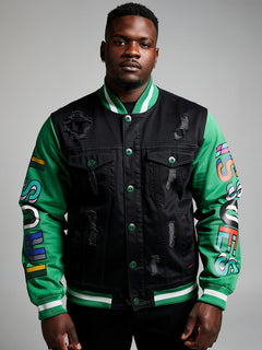 M1050 Makobi Trust Issues Denim Jacket - Black