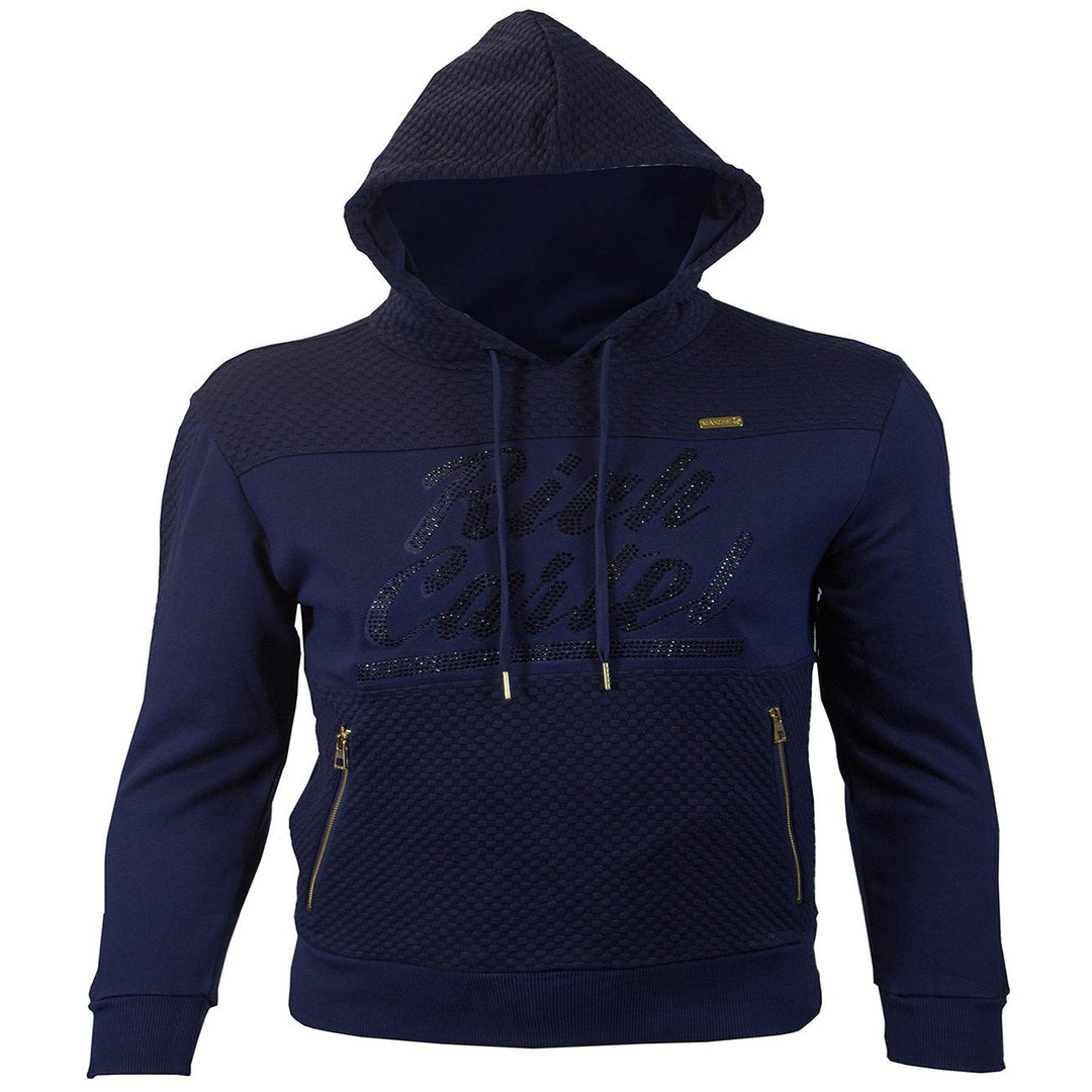 M3835 "Rich Cartel" Pull Over Knit w/ Rhinestones - Navy