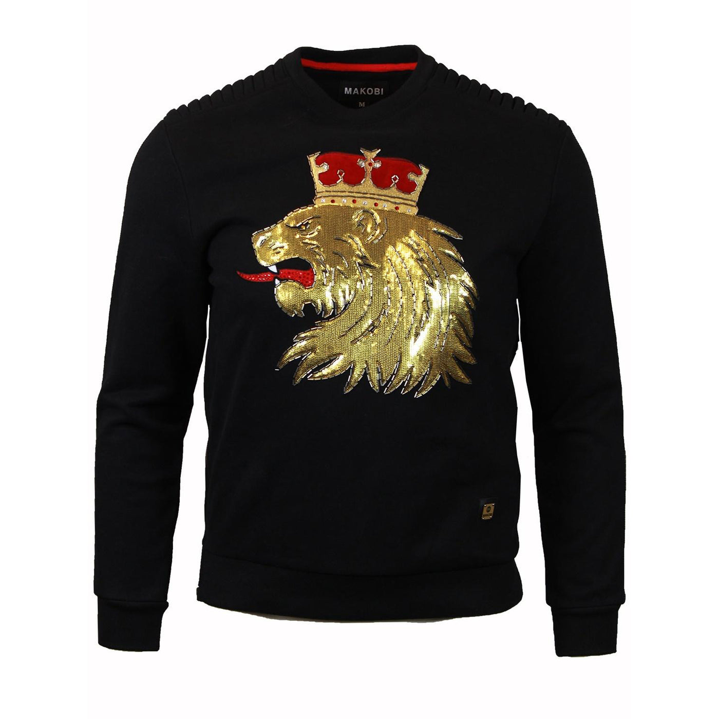 M5400 Makobi Lion Crown Fleece Sweatshirt - Black