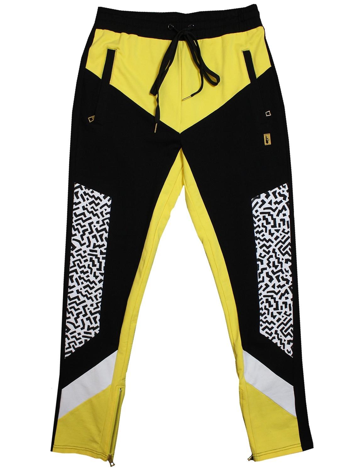 M555 Makobi Geo Urban Pants Set - Black/Yellow