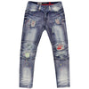M1771 Makobi Petani Shredded Jeans With Bleach Spots - Dirt Wash