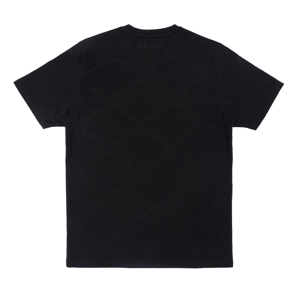 Makobi M298 Embossed Knit Tee in Black, view 4