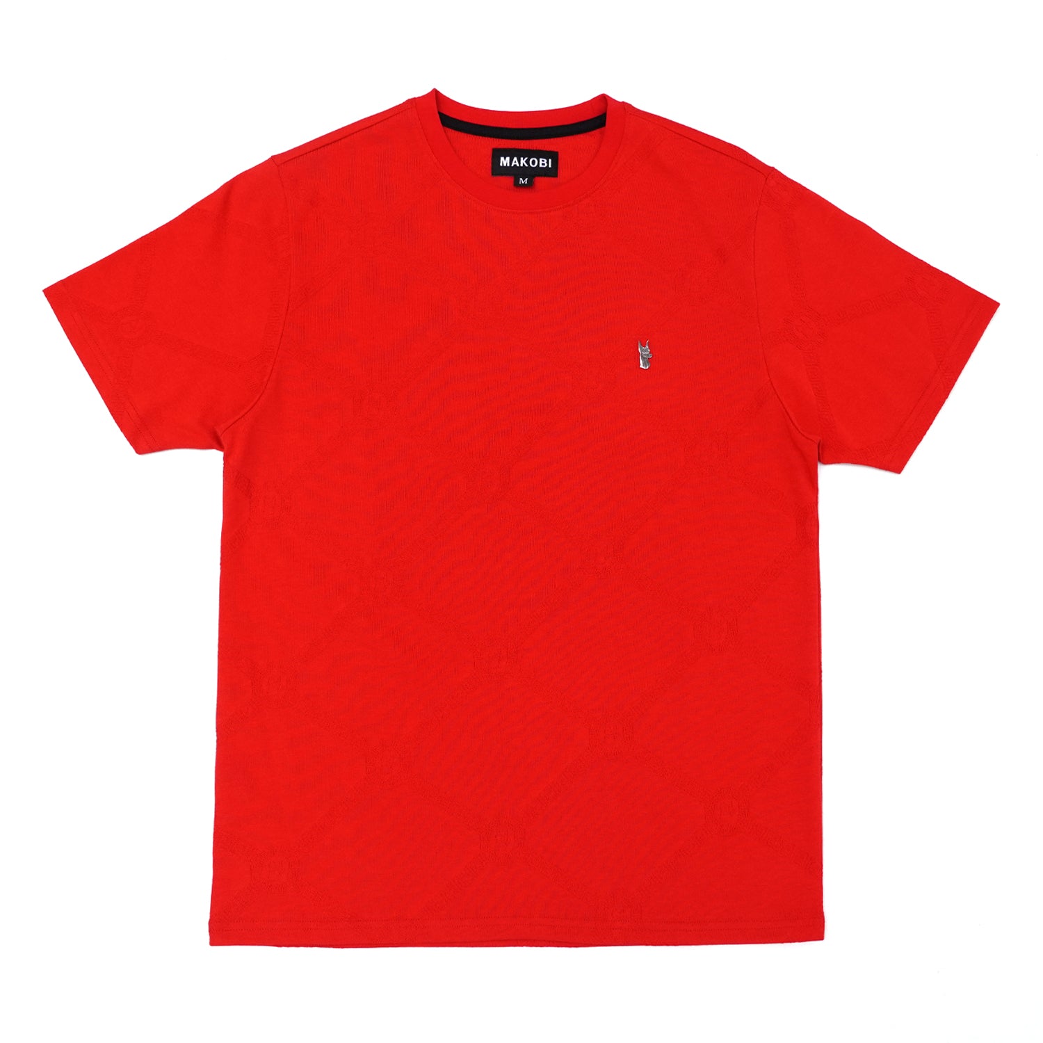 Makobi M298 Embossed Knit Tee in Red