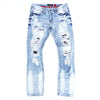 M1928 All Over Shredded Jeans - Light Wash
