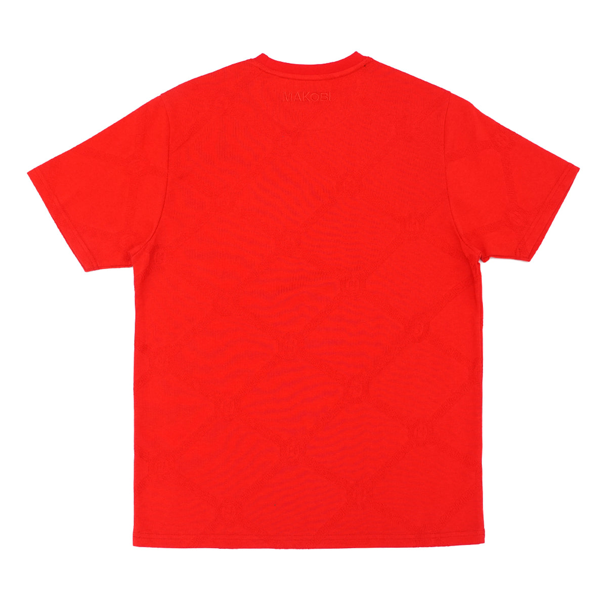 Makobi M298 Embossed Knit Tee in Red, view 5