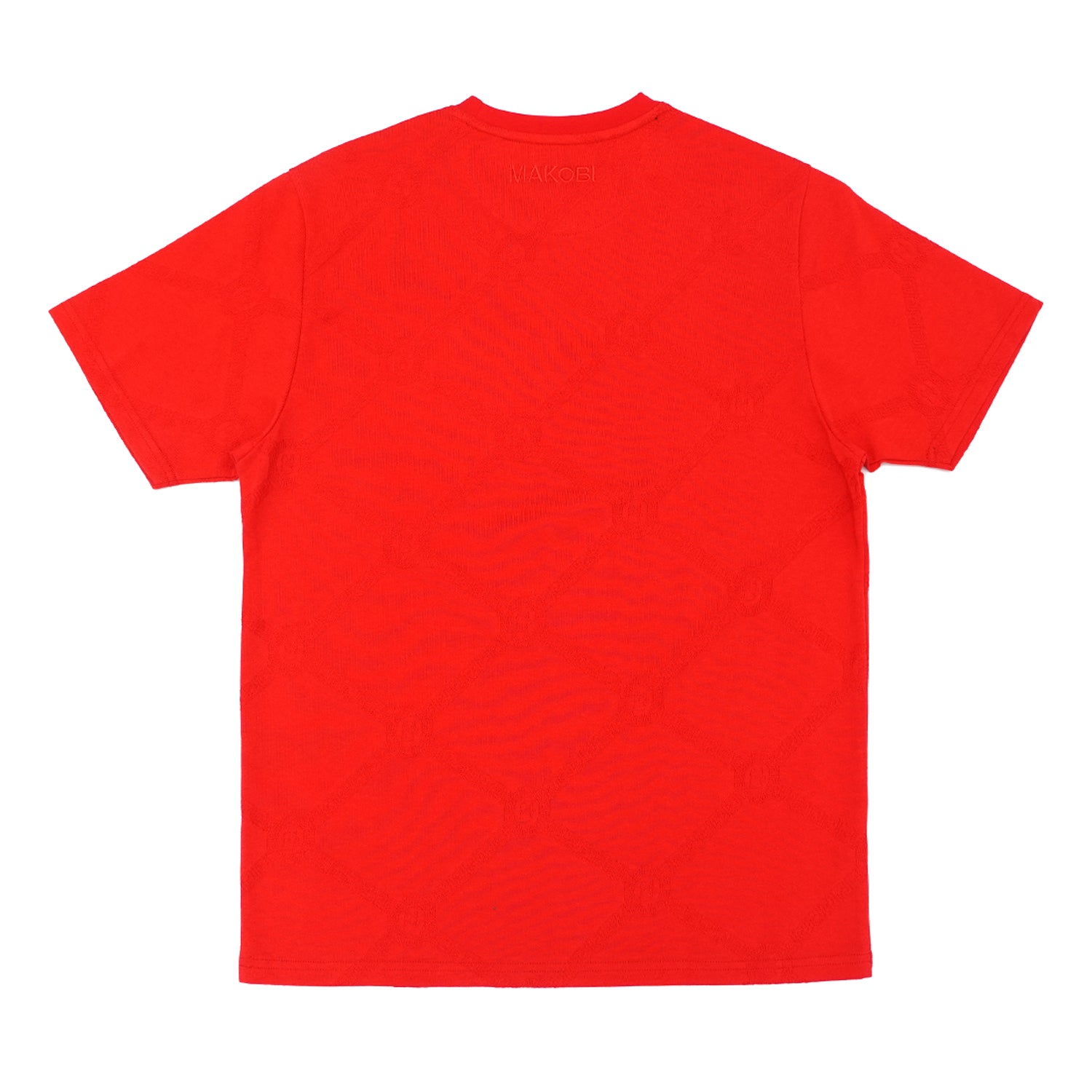 Makobi M298 Embossed Knit Tee in Red, view 5