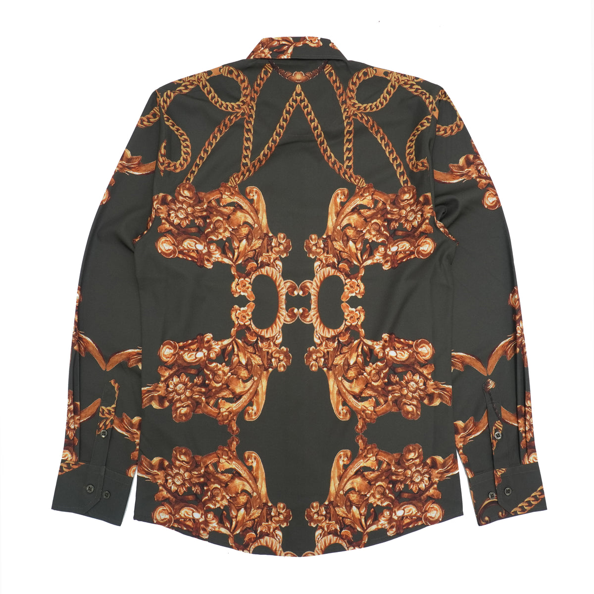 Makobi M1828 Accardo Printed Shirt in Olive, view 3