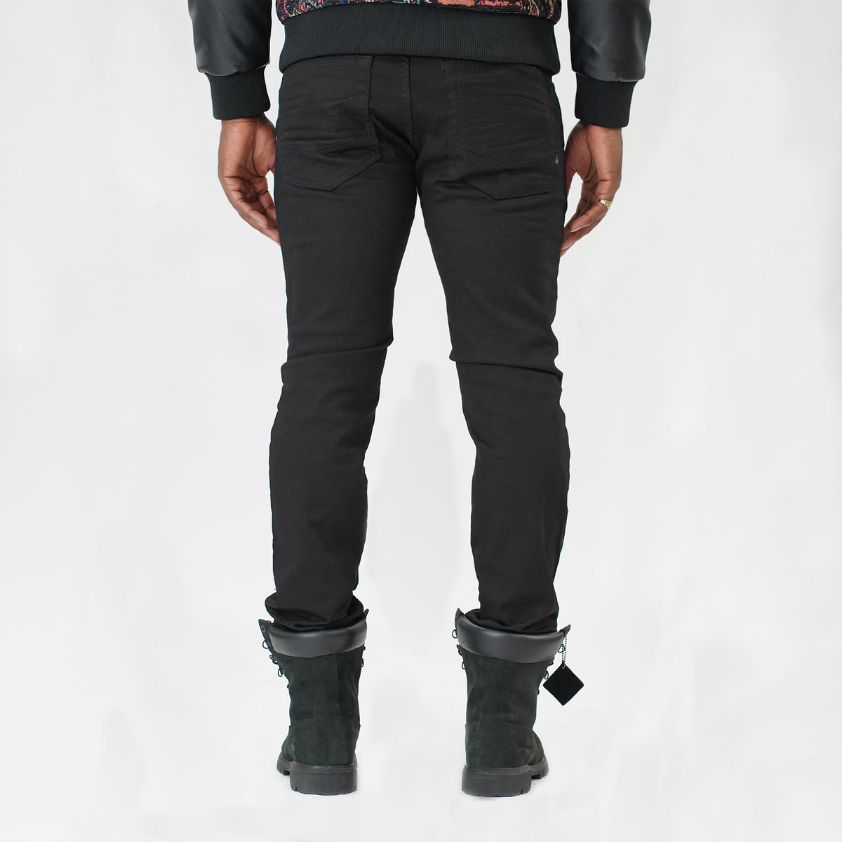 Makobi M1949 Gianni Jeans w/ Tapestry Underlay in Black, view 5
