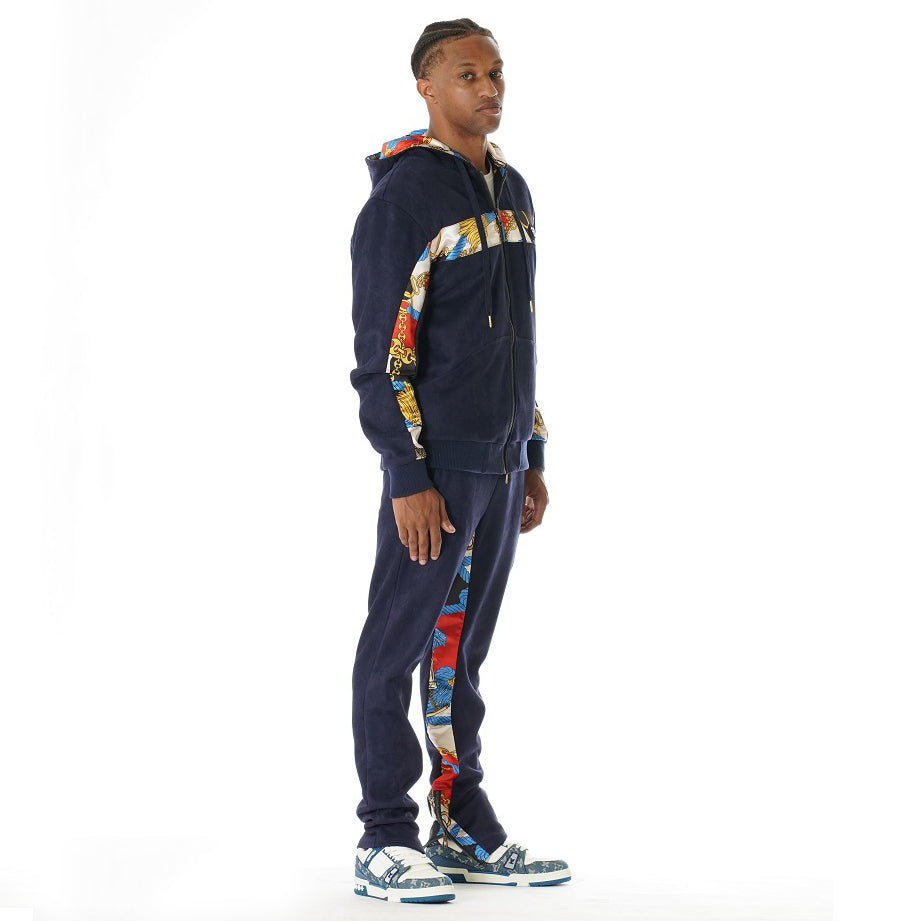 F5220 Alonzo Suede Reversible Set - Navy