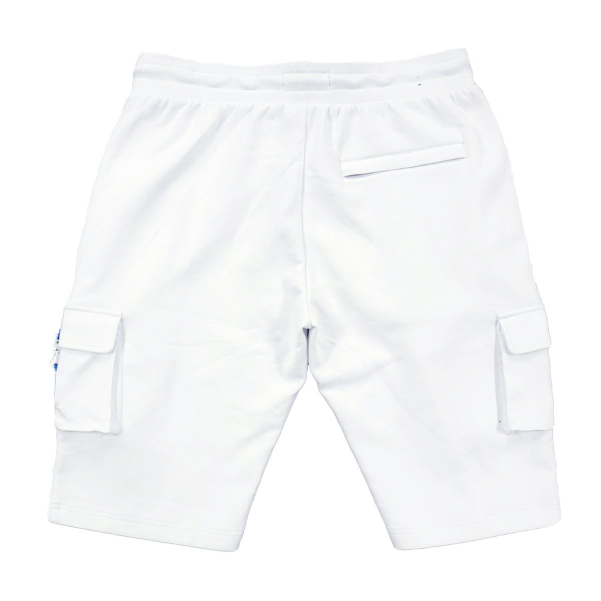 Makobi M670 Tech Fleece cargo Shorts in White, view 6