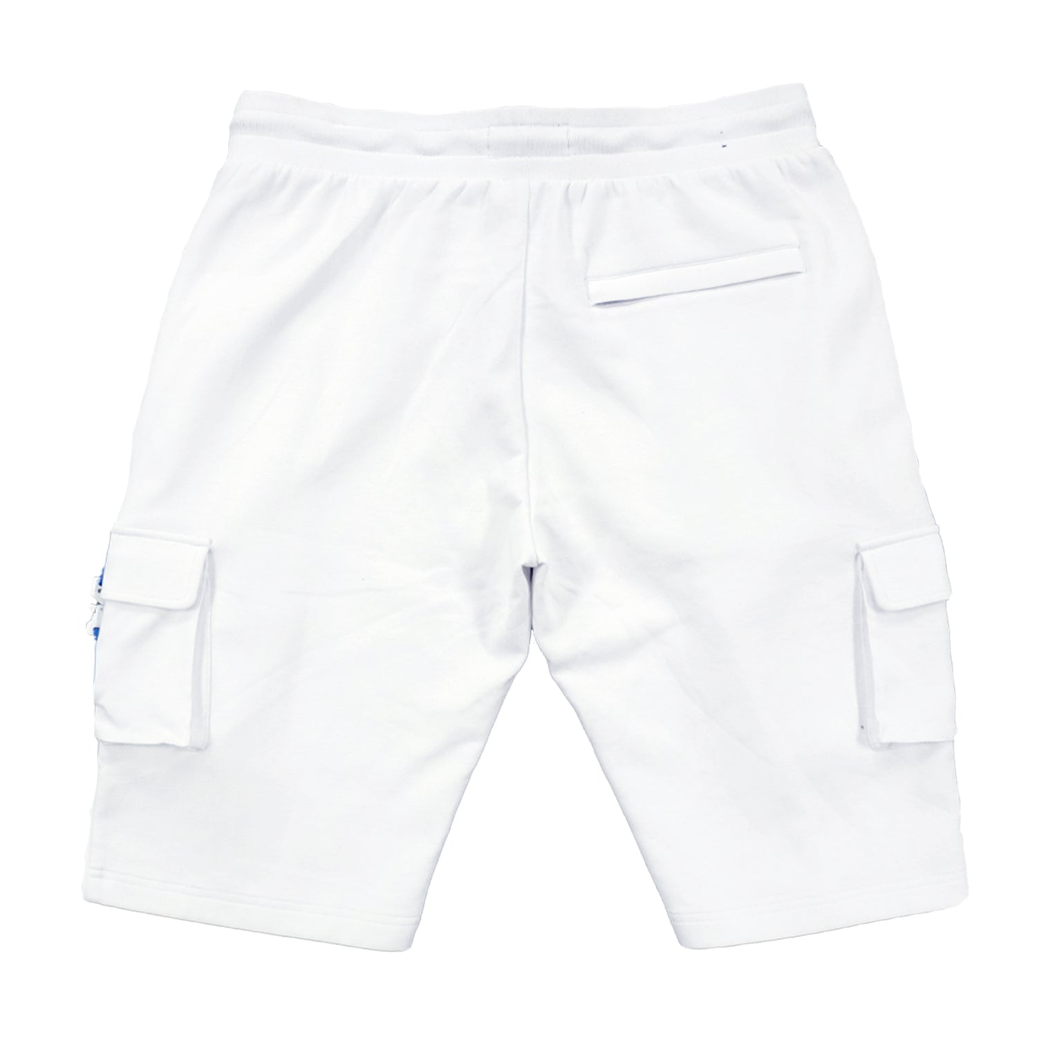 Makobi M670 Tech Fleece cargo Shorts in White, view 6