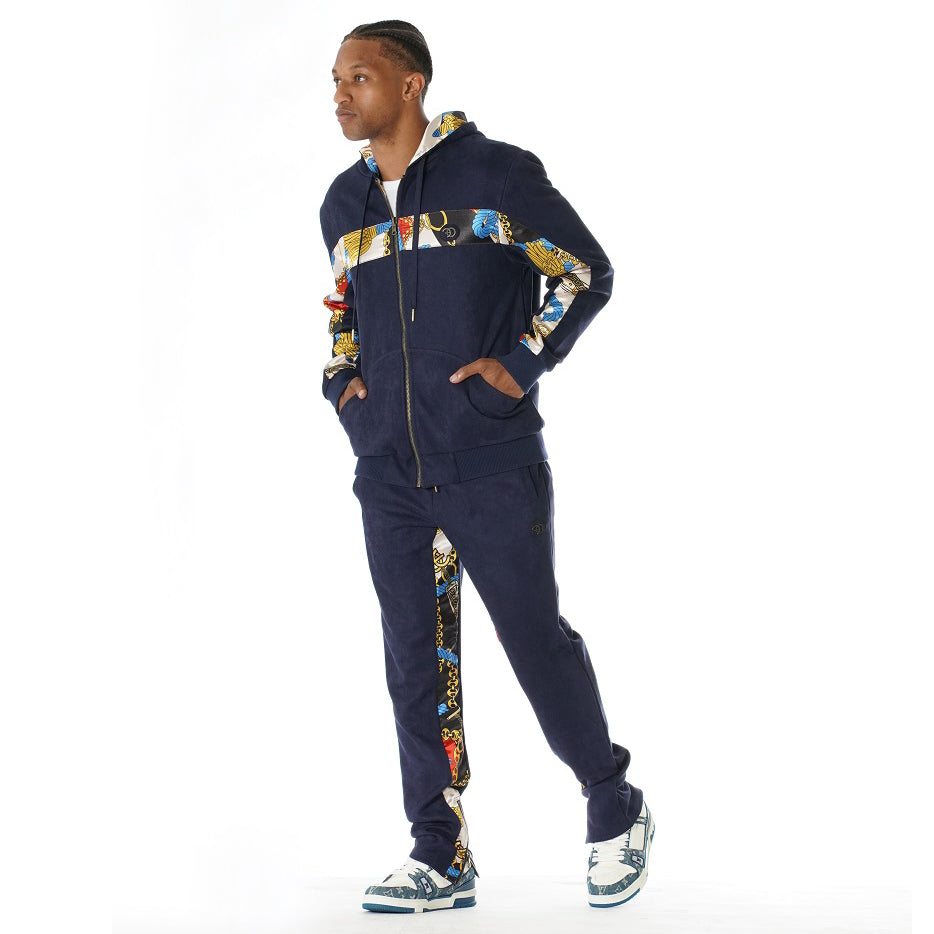 F5220 Alonzo Suede Reversible Set - Navy
