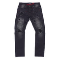 Makobi M1757 Alki Biker Jeans in Black Wash