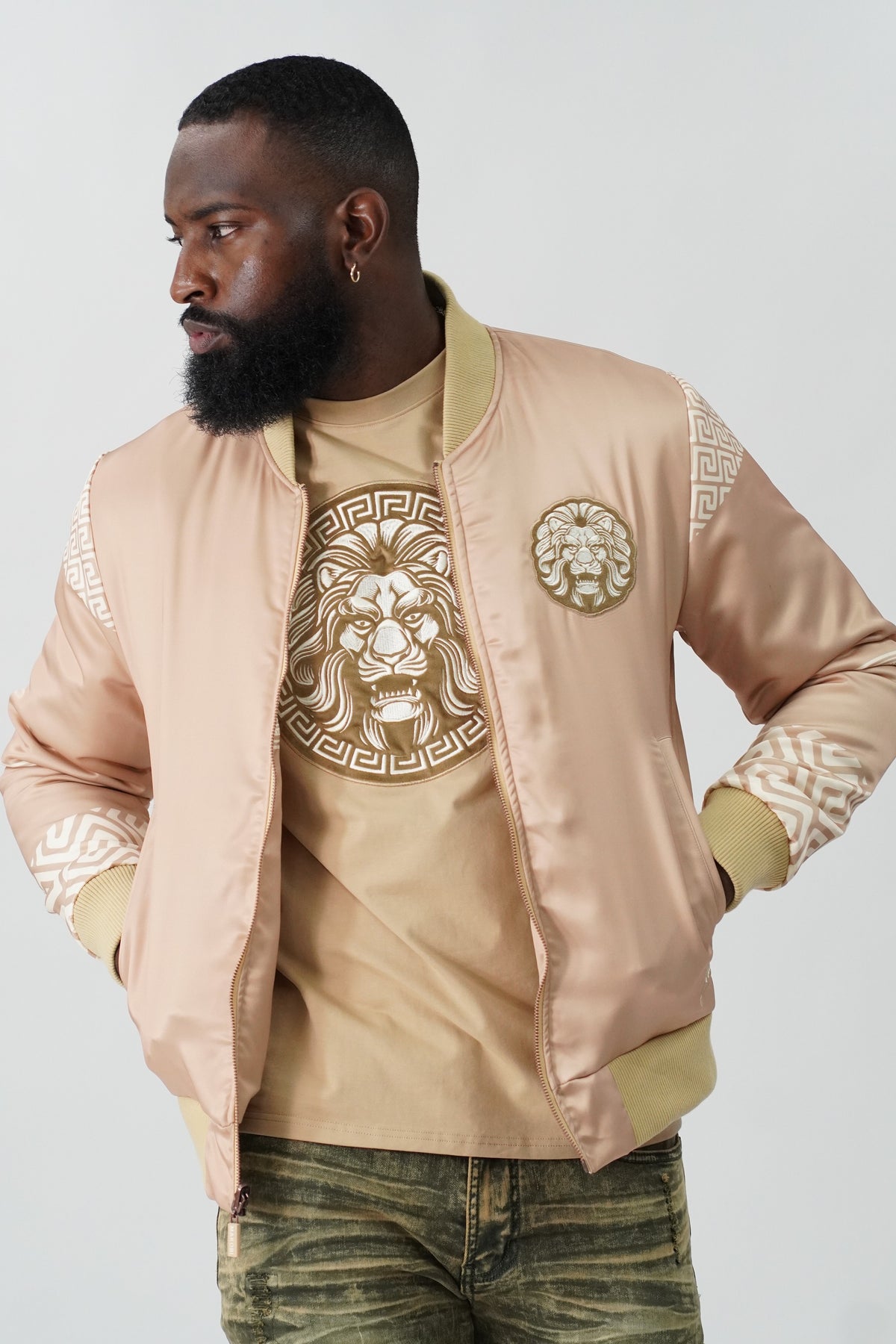 Makobi M4331 LEONE Reversible Jacket in Khaki, view 2
