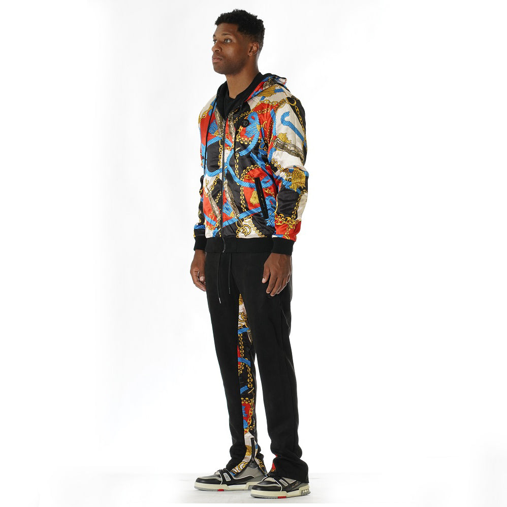 Makobi F5220 Alonzo Suede Reversible Set in Black, view 6