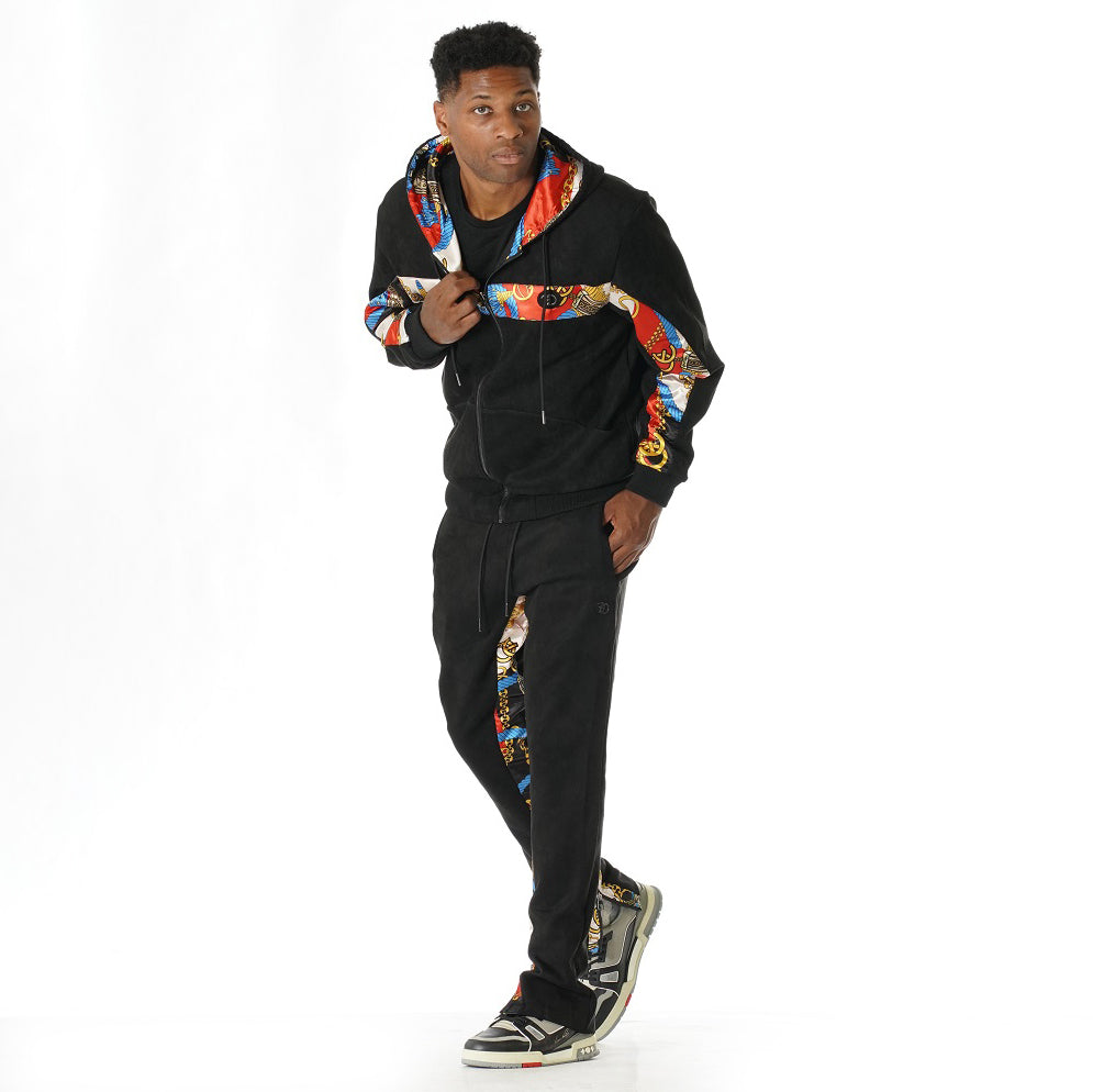 Makobi F5220 Alonzo Suede Reversible Set in Black, view 4