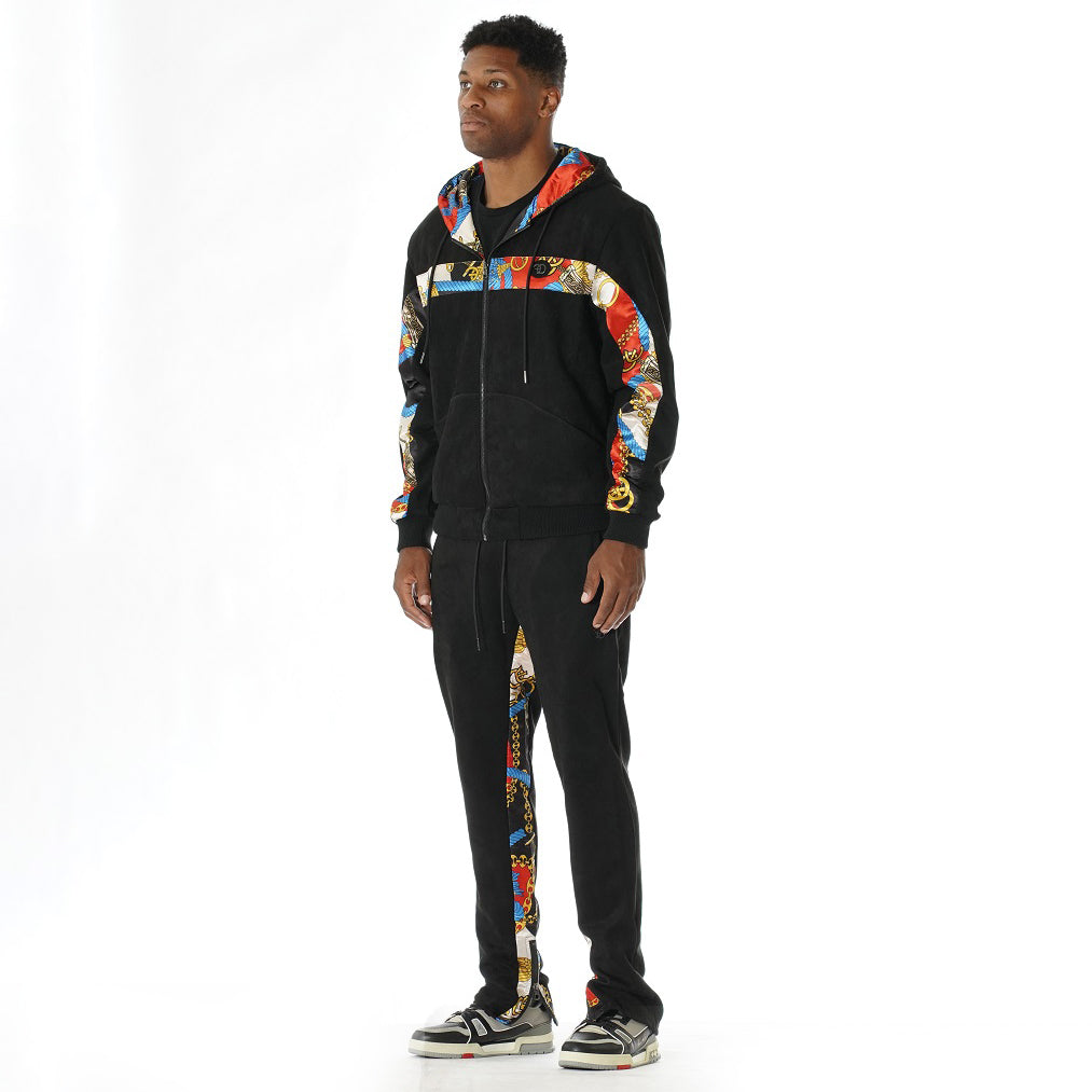 Makobi F5220 Alonzo Suede Reversible Set in Black, view 3