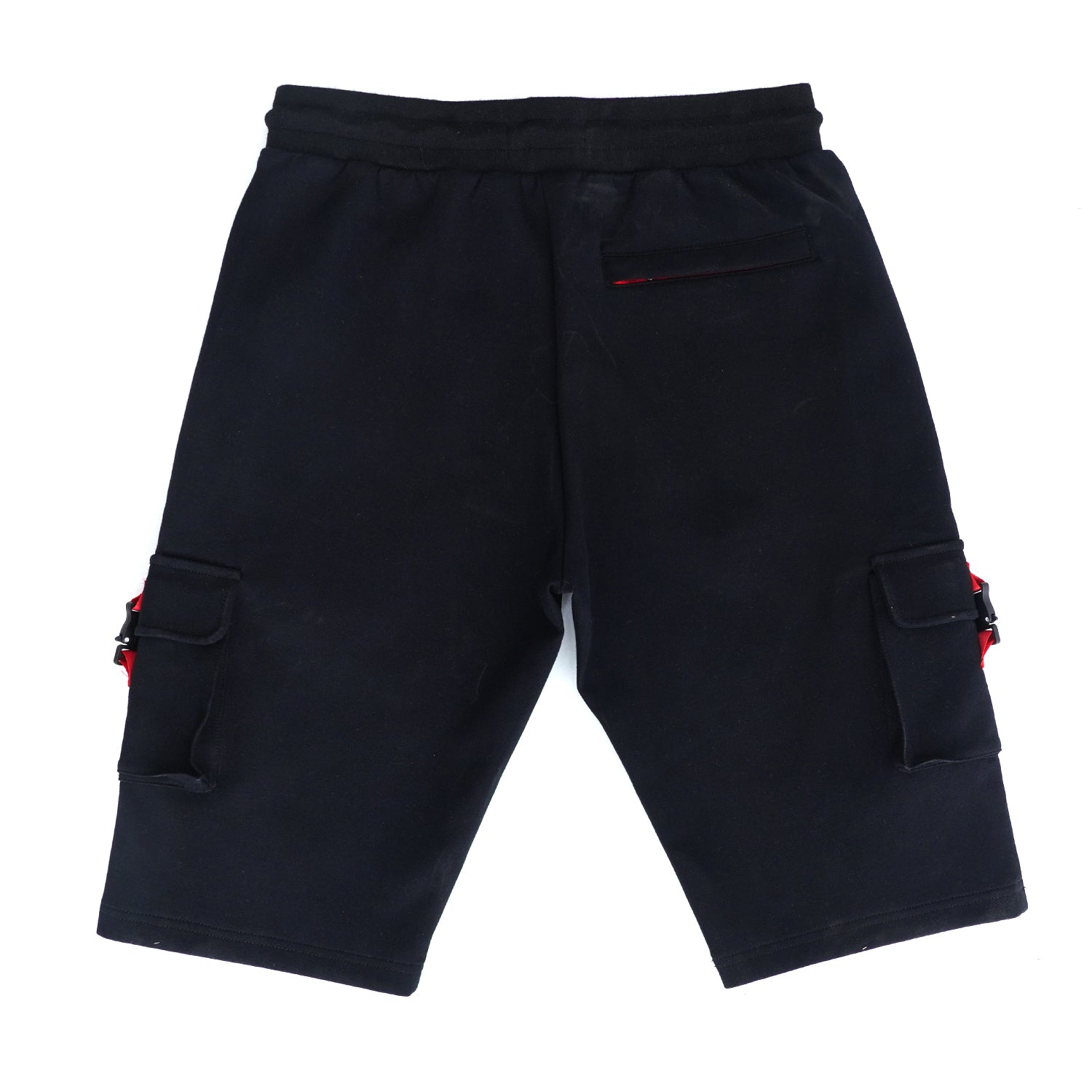 Makobi M670 Tech Fleece cargo Shorts in Black, view 4