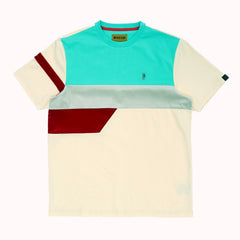 M204 Makobi Contrast Tee w/ velvet - Natural