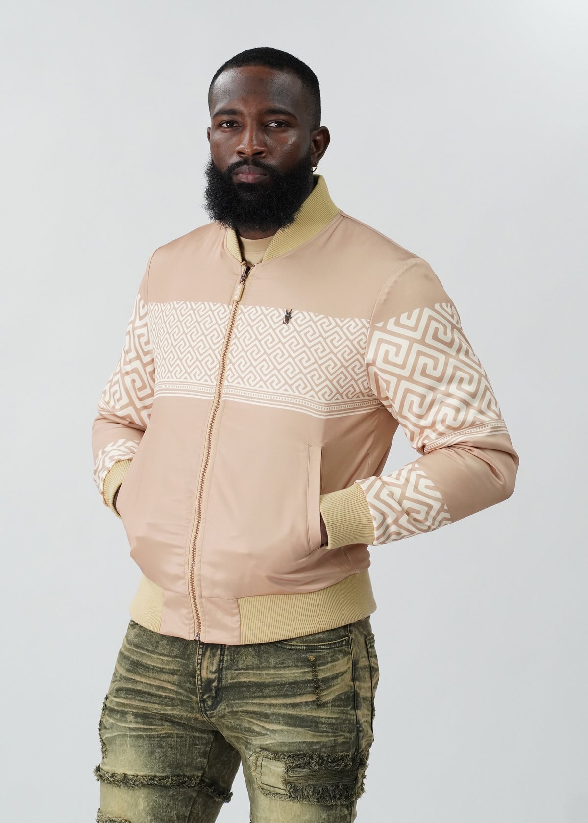 Makobi M4331 LEONE Reversible Jacket in Khaki, view 4