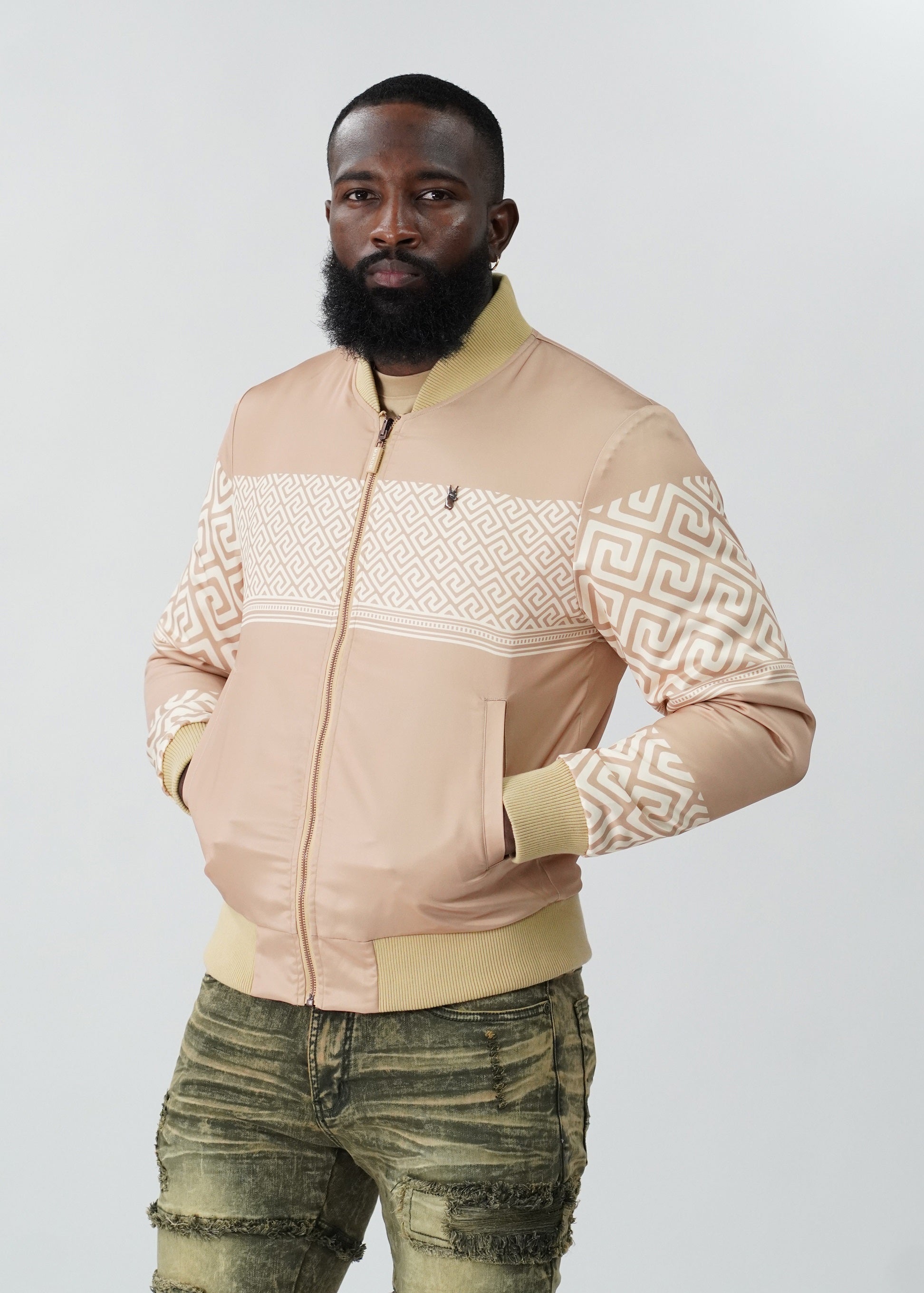 Makobi M4331 LEONE Reversible Jacket in Khaki, view 4