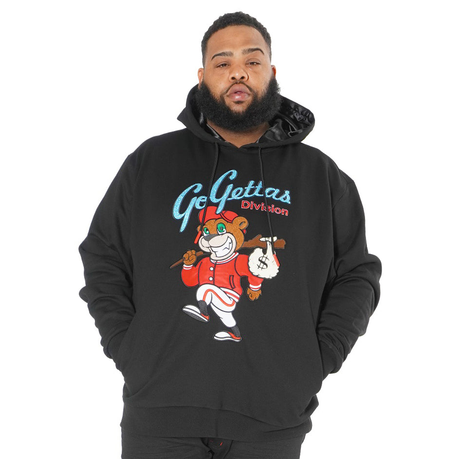 Makobi M4781 in Go Gettas Hoodie w/ Stones - Black, view 2
