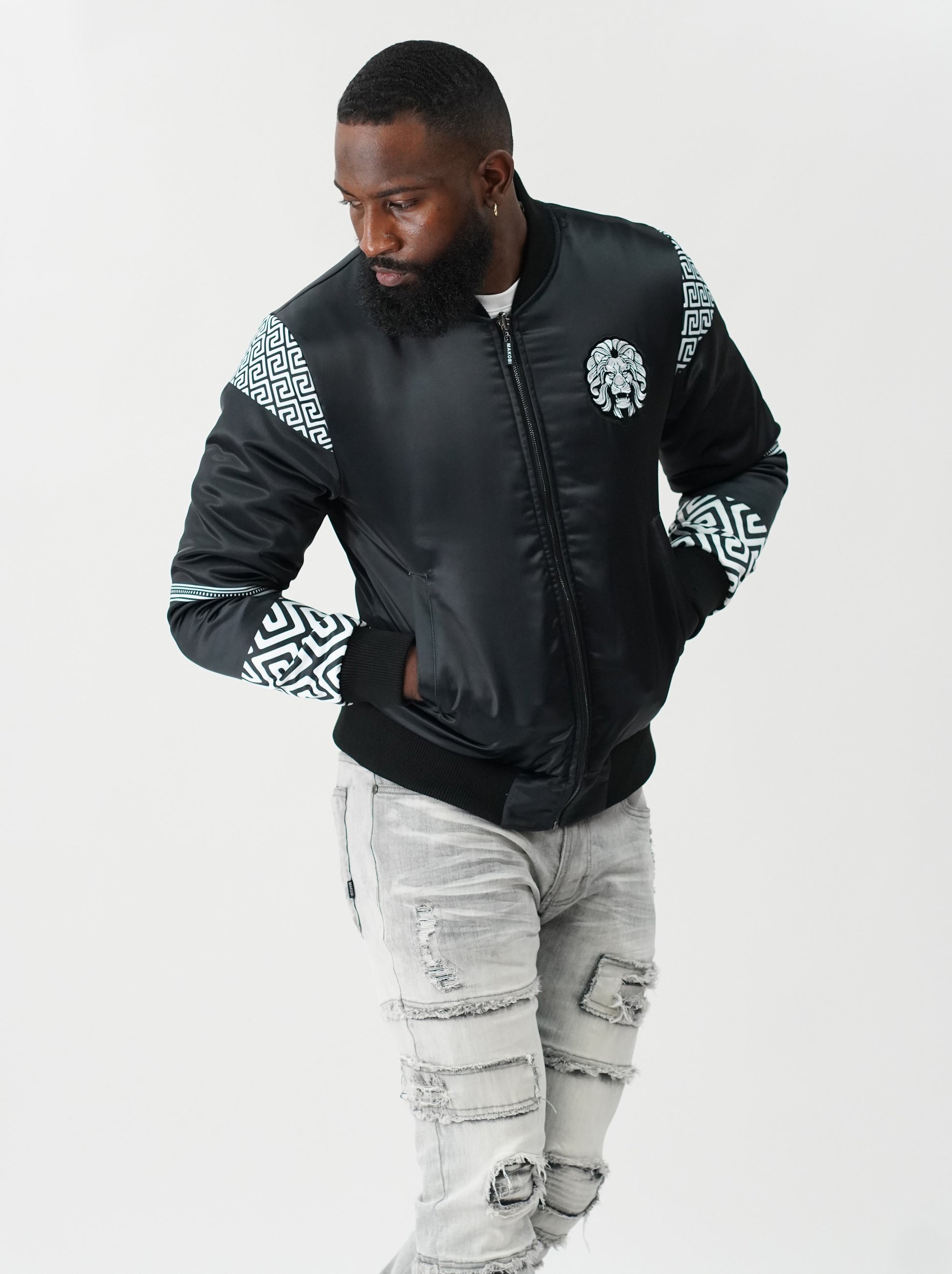 Makobi M4331 LEONE Reversible Jacket in Black, view 2