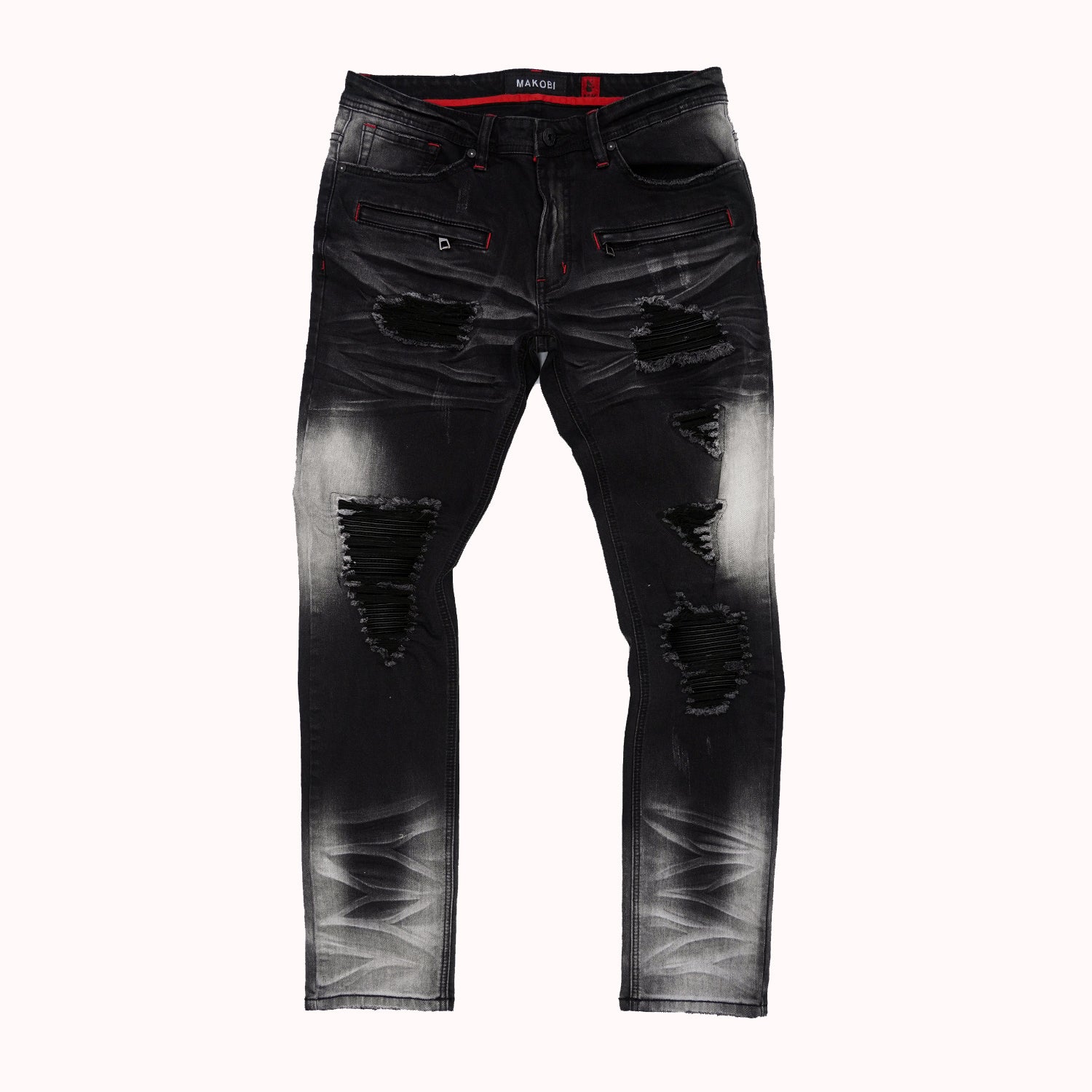 M1970 Ashton Shredded Jeans- Black Wash