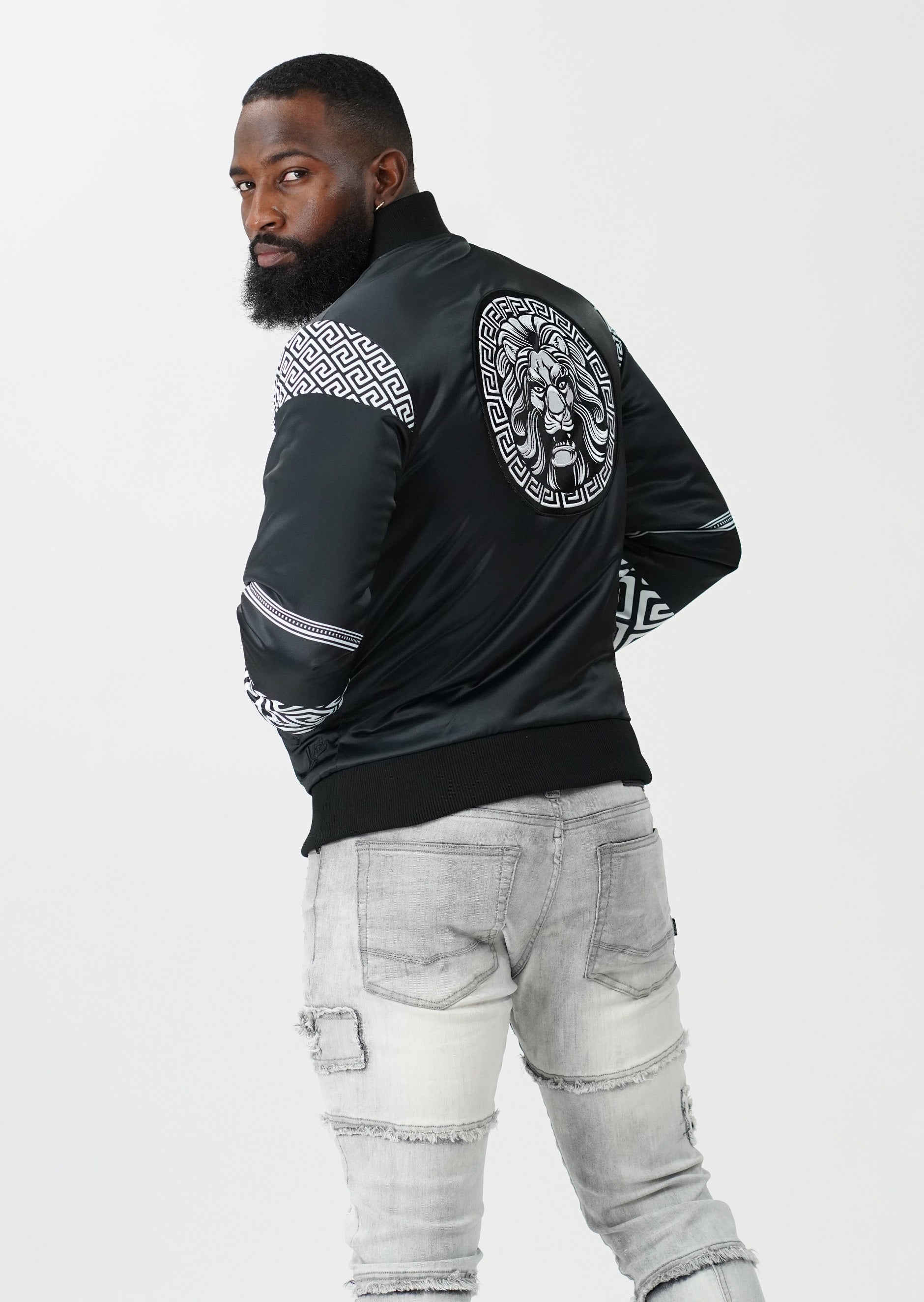 Makobi M4331 LEONE Reversible Jacket in Black, view 4