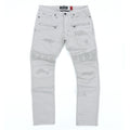 Makobi M1926 in Makobi Core Denim Biker Jeans - Light Gray