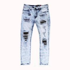 M1970 Ashton Shredded Jeans- Light Wash