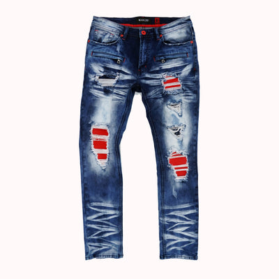M1970 Ashton Shredded Jeans- Dark Wash