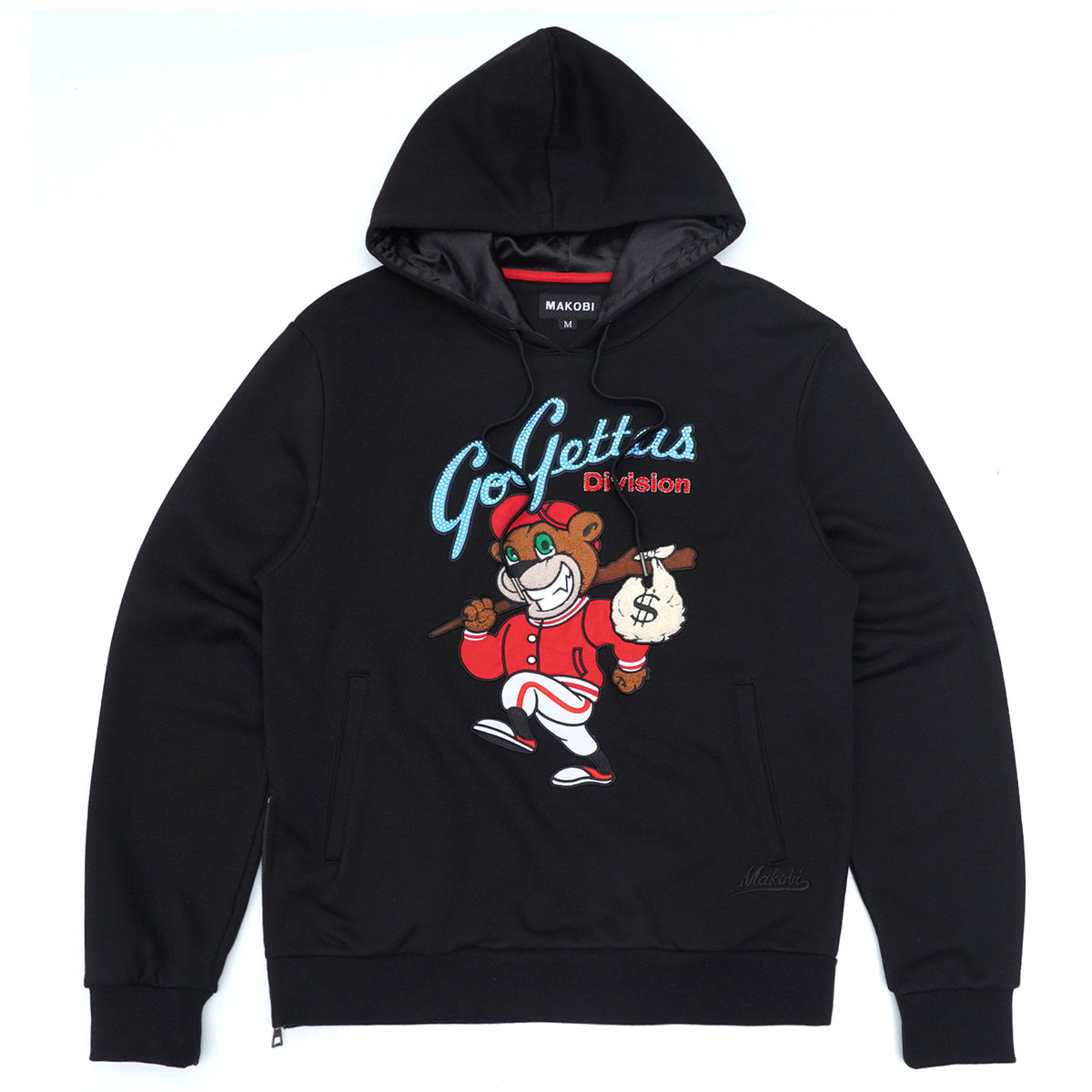 Makobi M4781 in Go Gettas Hoodie w/ Stones - Black