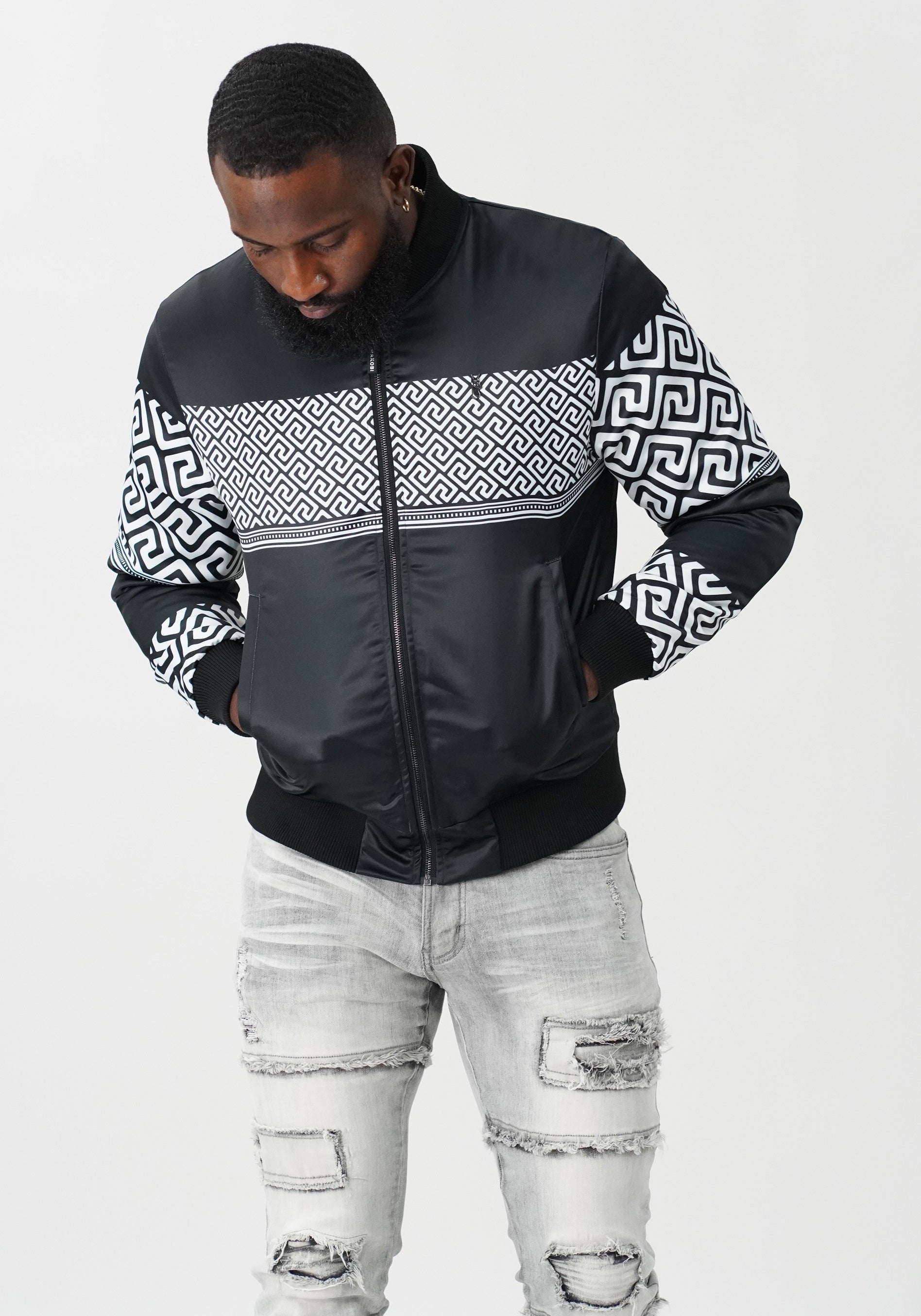 Makobi M4331 LEONE Reversible Jacket in Black, view 3