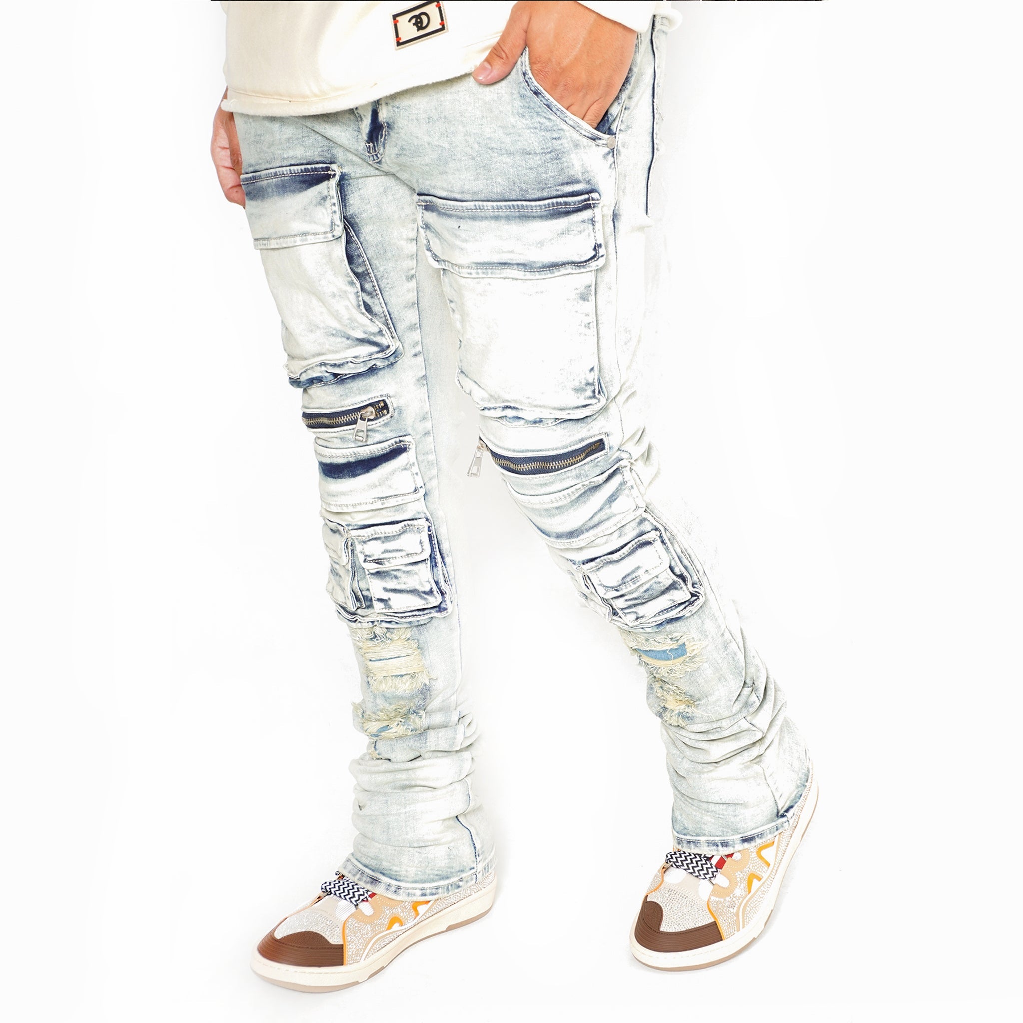 F1728 Ẹru Stack Jeans - DIRT