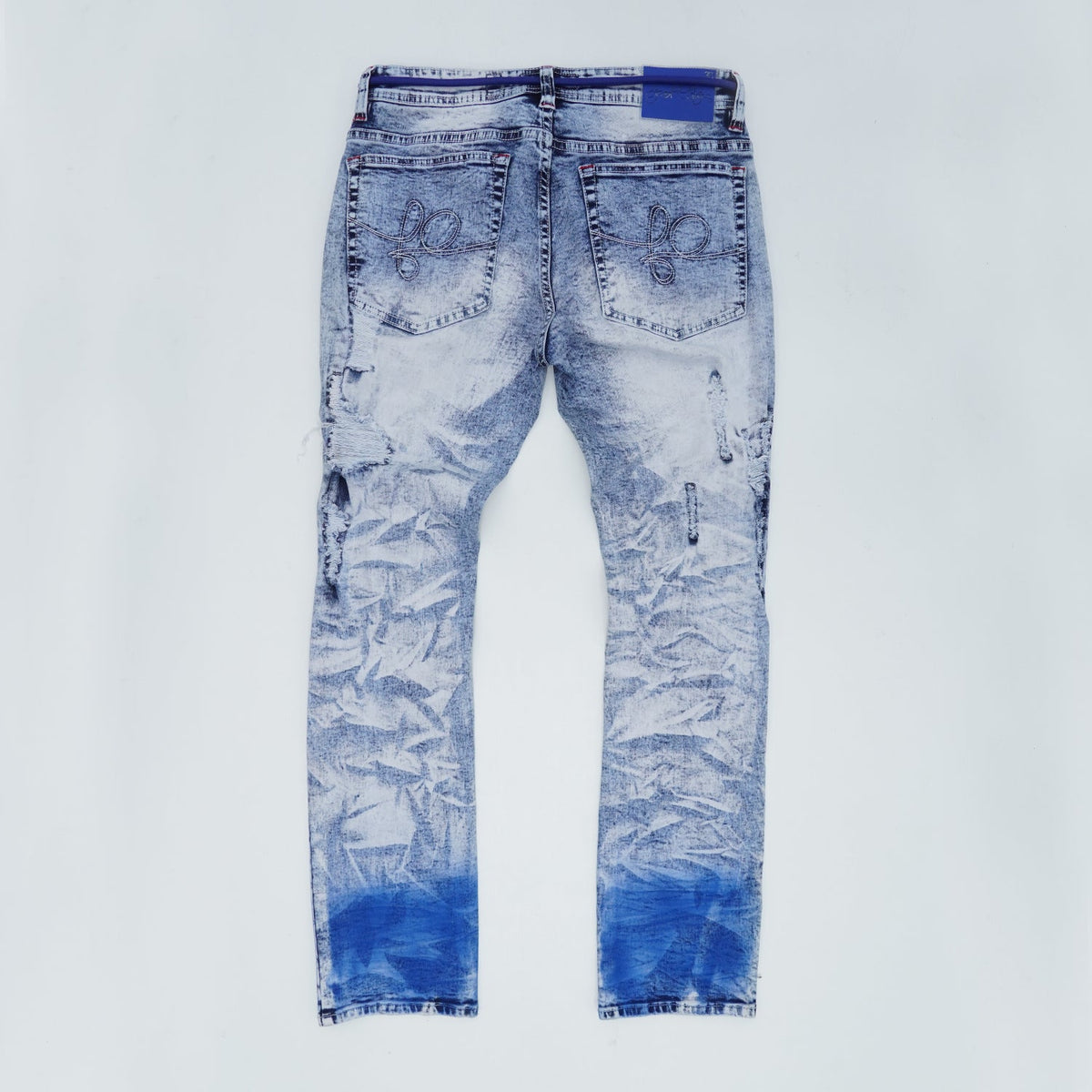 F1765 Frost Shredded Jeans - Ice Wash