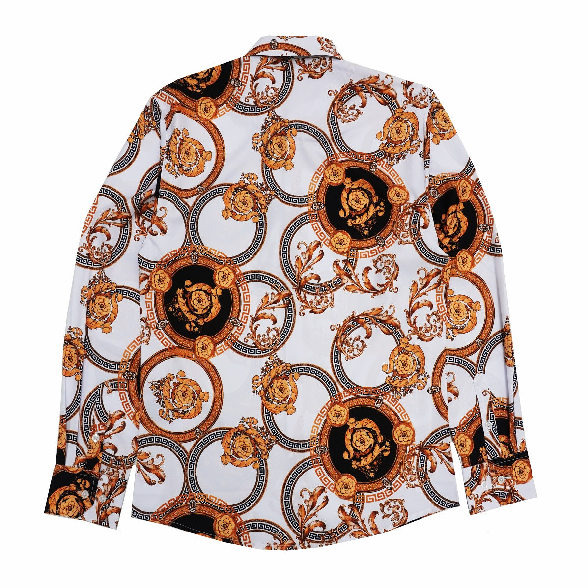 Makobi M1825 Anastasia Printed Shirt in White, view 3