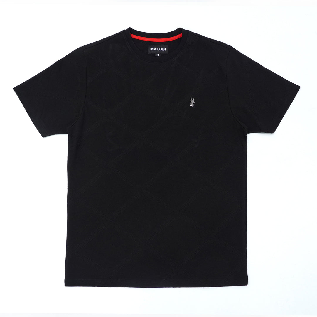 M298 Embossed Knit Tee - Black