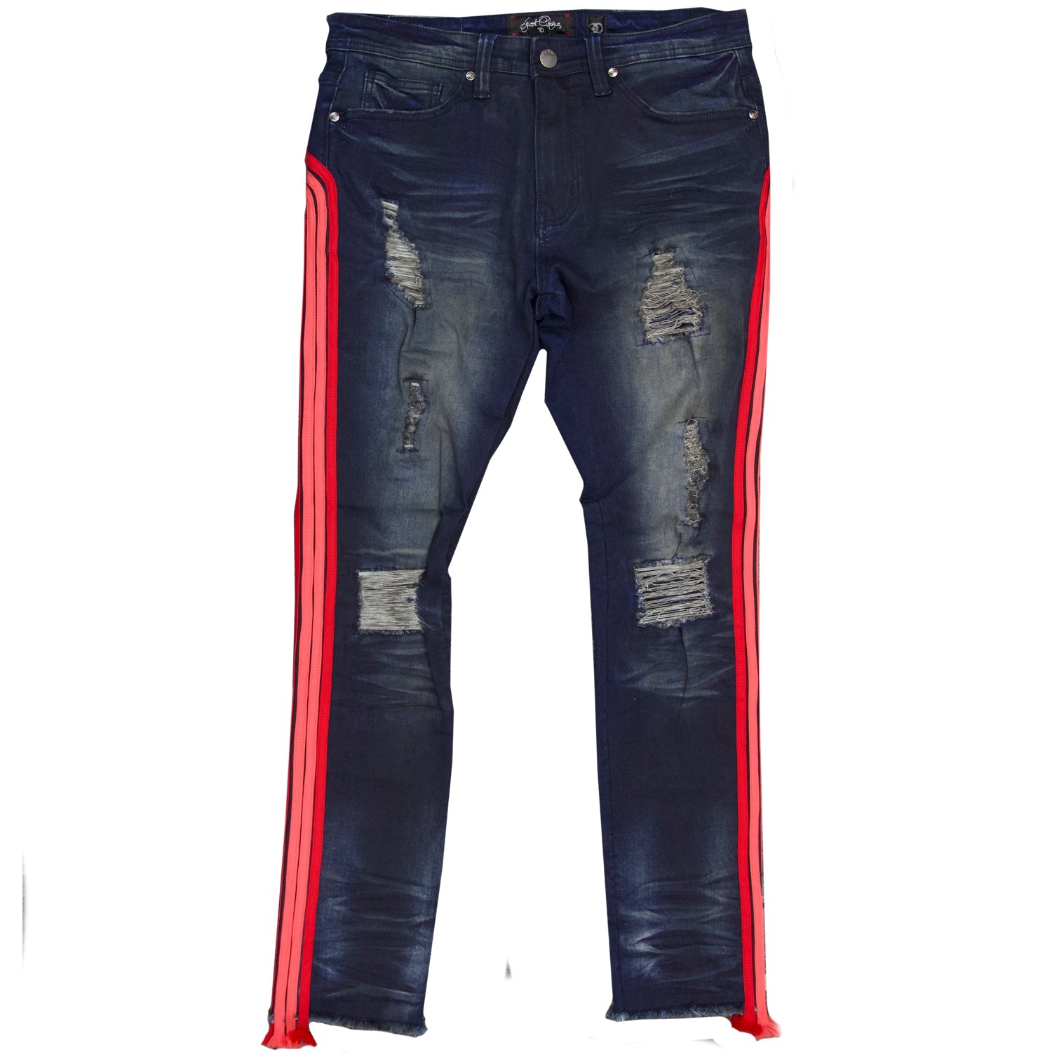 F1782 Shredded Jeans w/ Drawstring Side Tepe - Ojoun Wẹ