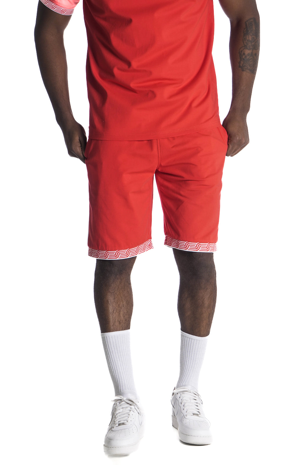 Makobi M775 Makobi Luciano Shorts in Red, view 2