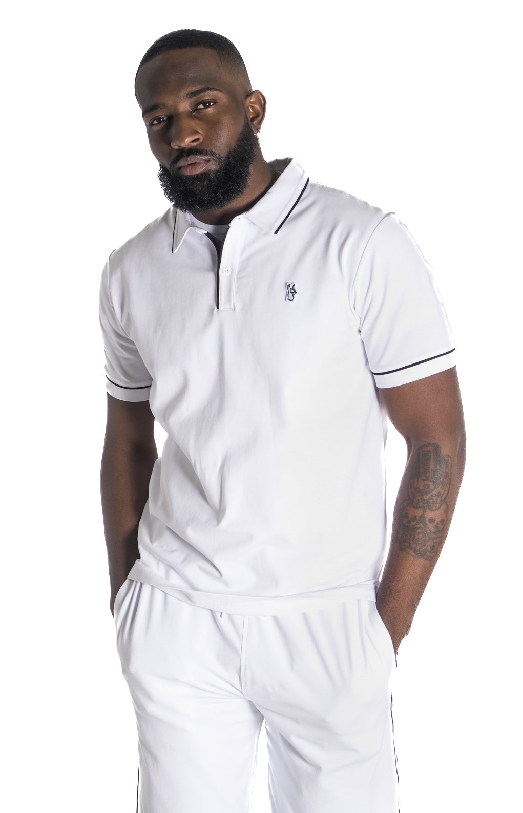 M383 Makobi Luciano Polo Shirt - White