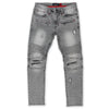 M1962 Maui Biker Jeans W/ Contrast Underlay  - Grey