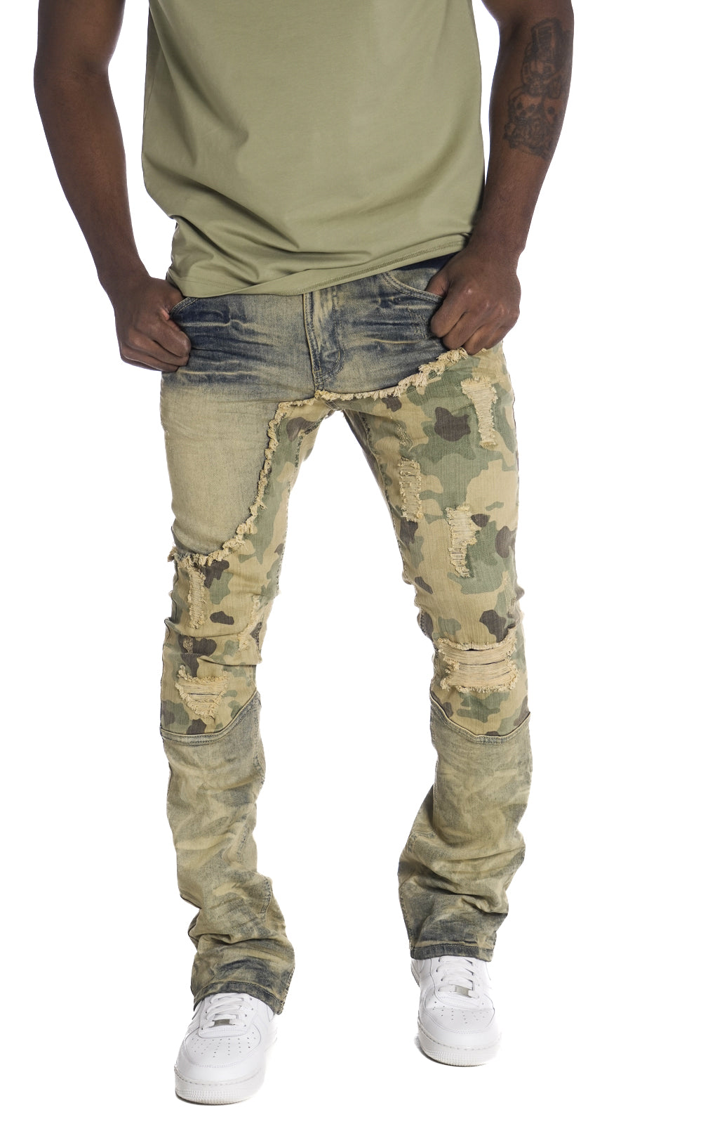 Makobi M1919 Costello Stack Jeans in Dirt, view 2