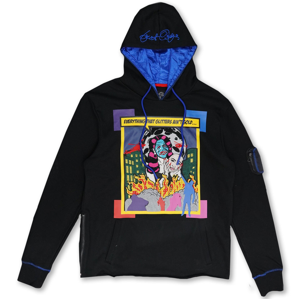 Makobi F5788 Everything That Glitters Ain't Gold Hoodie in Black