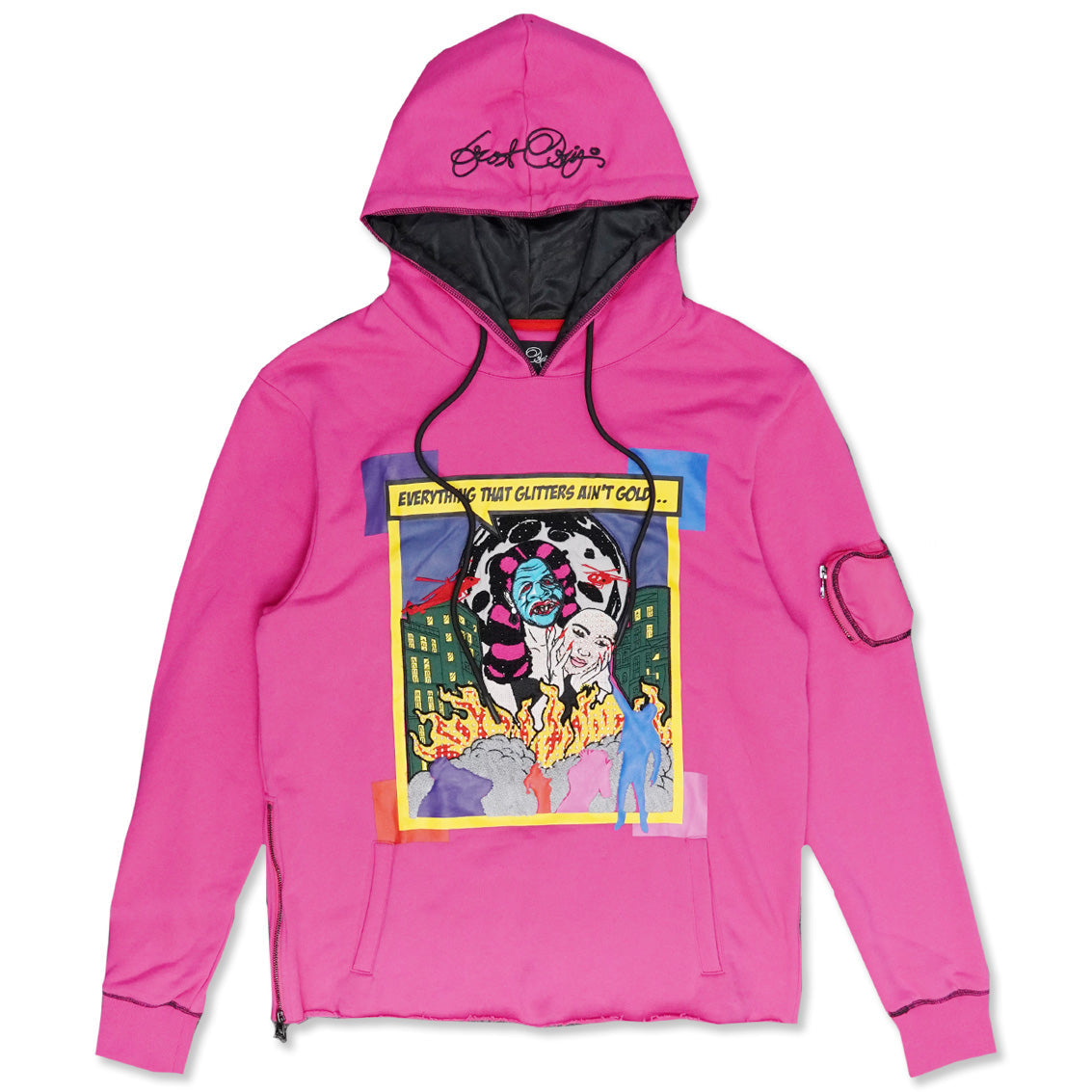 F5788 Everything That Glitters Ain't Gold Hoodie - Pink