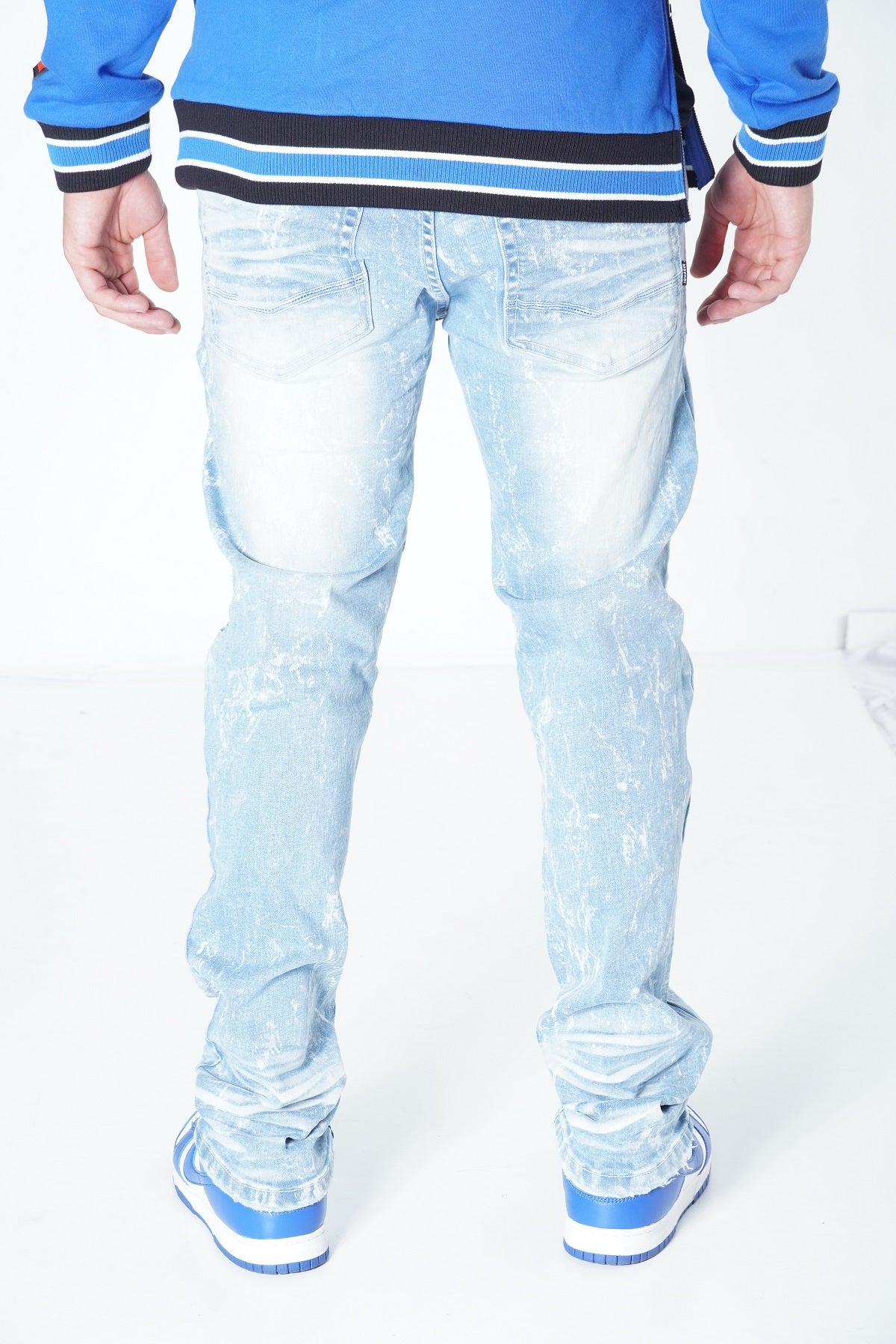 Makobi M1940 Naxos Biker Jeans in Light Wash, view 3