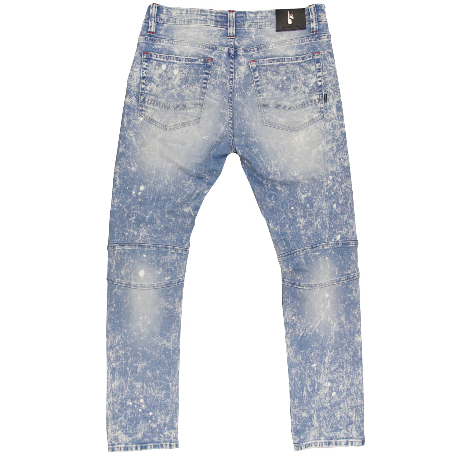 M1771 Makobi Petani شلوار جین خرد شده با لکه های سفید کننده - شستشوی سبک