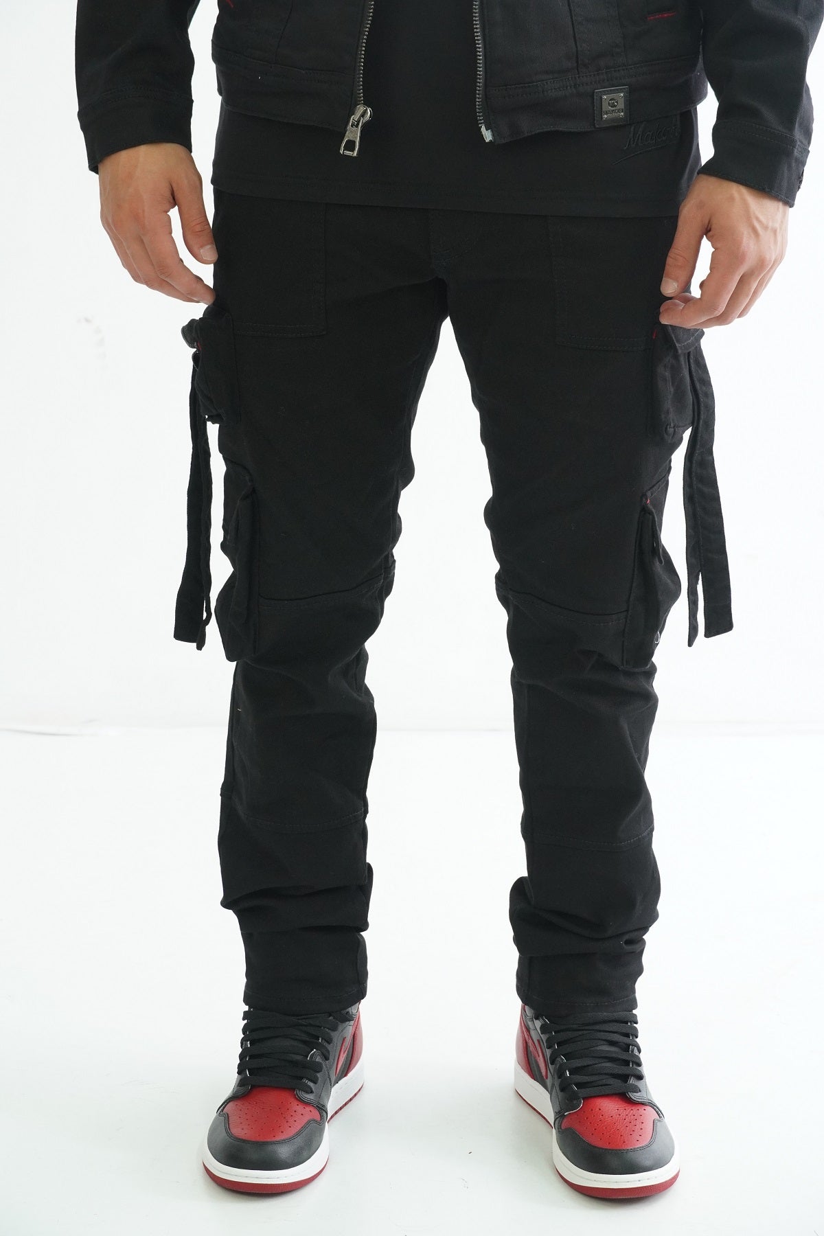 M1930 Aries Cargo Denim Jeans - Black/Black