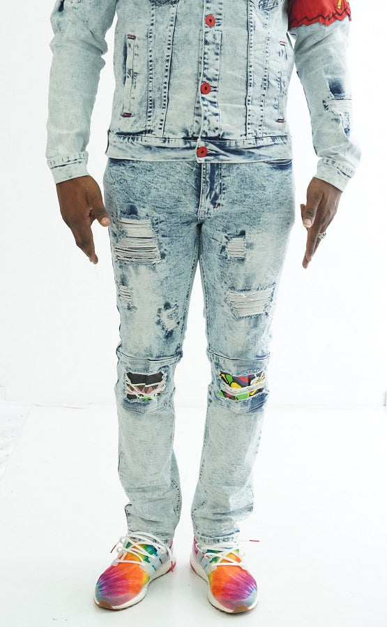 Makobi M1964 Hunting Season Denim Jeans in Light wash, view 3