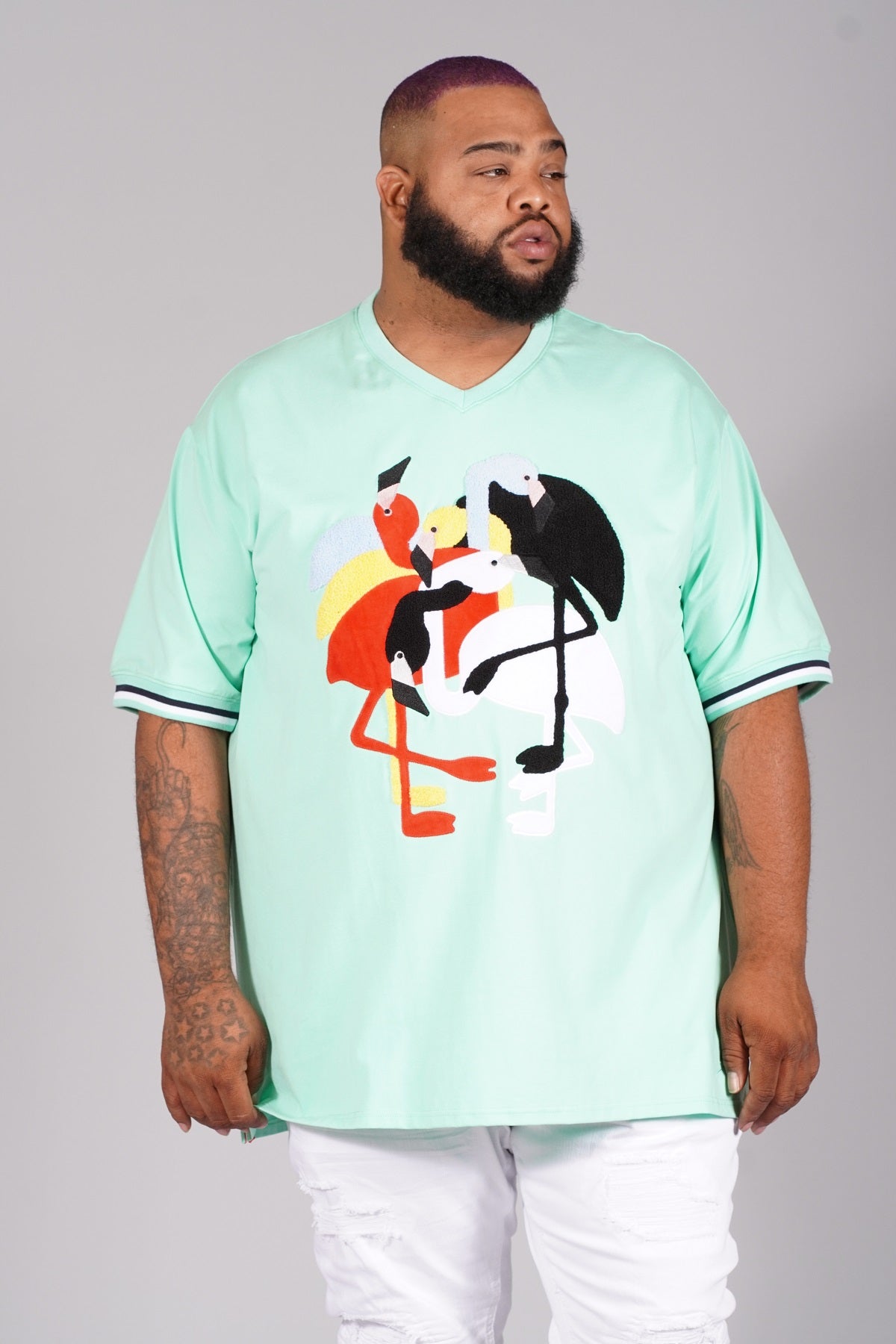 Makobi M219 Flamingo Tee in Mint, view 2